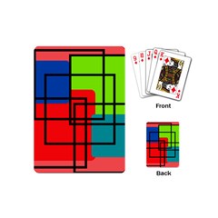 Colorful Rectangle Boxes Playing Cards Single Design (mini)