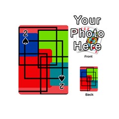 Colorful Rectangle Boxes Playing Cards 54 Designs (mini)