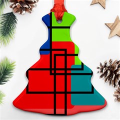 Colorful Rectangle Boxes Christmas Tree Ornament (two Sides)