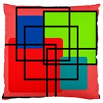 Colorful Rectangle boxes Standard Flano Cushion Case (Two Sides) Front