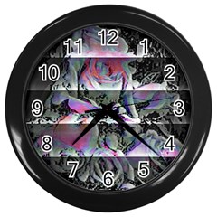 Techno Bouquet Wall Clock (black) by MRNStudios