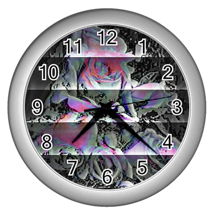 Techno Bouquet Wall Clock (Silver)