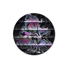 Techno Bouquet Rubber Round Coaster (4 Pack)  by MRNStudios