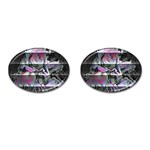 Techno Bouquet Cufflinks (Oval) Front(Pair)