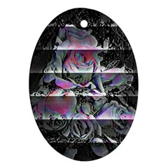 Techno Bouquet Oval Ornament (two Sides) by MRNStudios