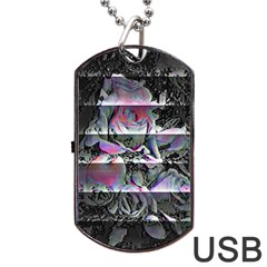 Techno Bouquet Dog Tag Usb Flash (two Sides) by MRNStudios