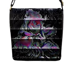 Techno Bouquet Flap Closure Messenger Bag (l) by MRNStudios