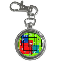 Colorful Rectangle Boxes Key Chain Watches by Magicworlddreamarts1