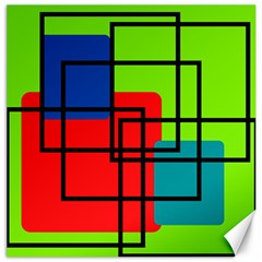 Colorful Rectangle Boxes Canvas 16  X 16 