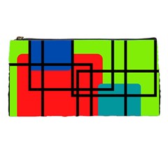 Colorful Rectangle Boxes Pencil Case by Magicworlddreamarts1