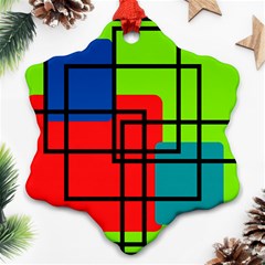 Colorful Rectangle Boxes Ornament (snowflake)