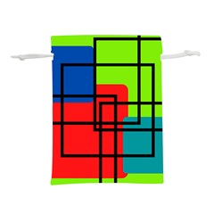 Colorful Rectangle Boxes Lightweight Drawstring Pouch (m) by Magicworlddreamarts1