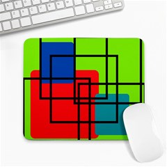 Colorful Rectangle Boxes Large Mousepads by Magicworlddreamarts1