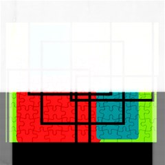 Colorful Rectangle Boxes Rectangular Jigsaw Puzzl by Magicworlddreamarts1