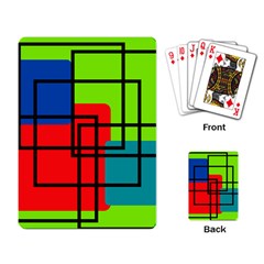 Colorful Rectangle Boxes Playing Cards Single Design (rectangle) by Magicworlddreamarts1