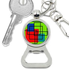 Colorful Rectangle Boxes Bottle Opener Key Chain by Magicworlddreamarts1