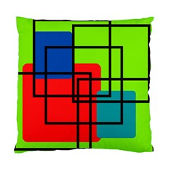 Colorful Rectangle Boxes Standard Cushion Case (two Sides)