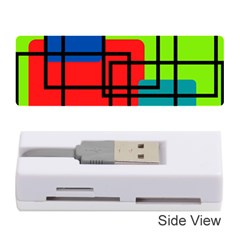 Colorful Rectangle Boxes Memory Card Reader (stick) by Magicworlddreamarts1