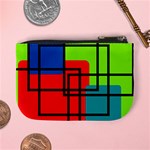 Colorful Rectangle boxes Mini Coin Purse Back