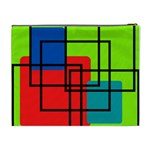 Colorful Rectangle boxes Cosmetic Bag (XL) Back