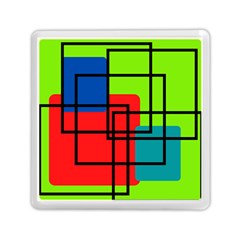 Colorful Rectangle Boxes Memory Card Reader (square) by Magicworlddreamarts1