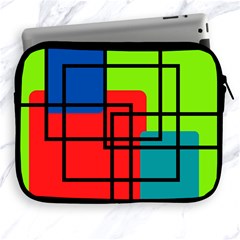 Colorful Rectangle Boxes Apple Ipad 2/3/4 Zipper Cases by Magicworlddreamarts1