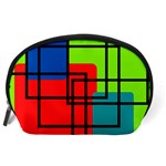 Colorful Rectangle boxes Accessory Pouch (Large) Back