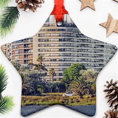 Urban Coastal Scene, Montevideo Uruguay Ornament (star) by dflcprintsclothing