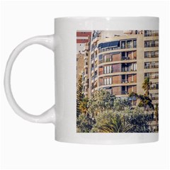 Urban Coastal Scene, Montevideo Uruguay White Mugs by dflcprintsclothing