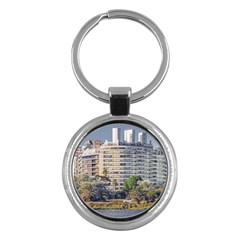 Urban Coastal Scene, Montevideo Uruguay Key Chain (round) by dflcprintsclothing