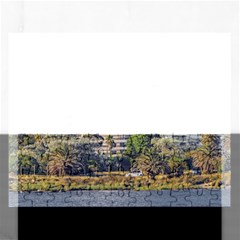 Urban Coastal Scene, Montevideo Uruguay Rectangular Jigsaw Puzzl by dflcprintsclothing