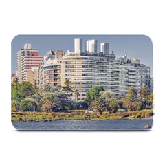 Urban Coastal Scene, Montevideo Uruguay Plate Mats by dflcprintsclothing