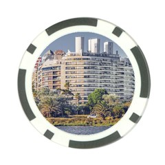 Urban Coastal Scene, Montevideo Uruguay Poker Chip Card Guard by dflcprintsclothing