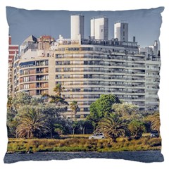 Urban Coastal Scene, Montevideo Uruguay Large Flano Cushion Case (one Side)