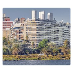 Urban Coastal Scene, Montevideo Uruguay Double Sided Flano Blanket (small)  by dflcprintsclothing