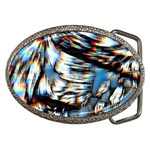 Rainbow Vortex Belt Buckles Front