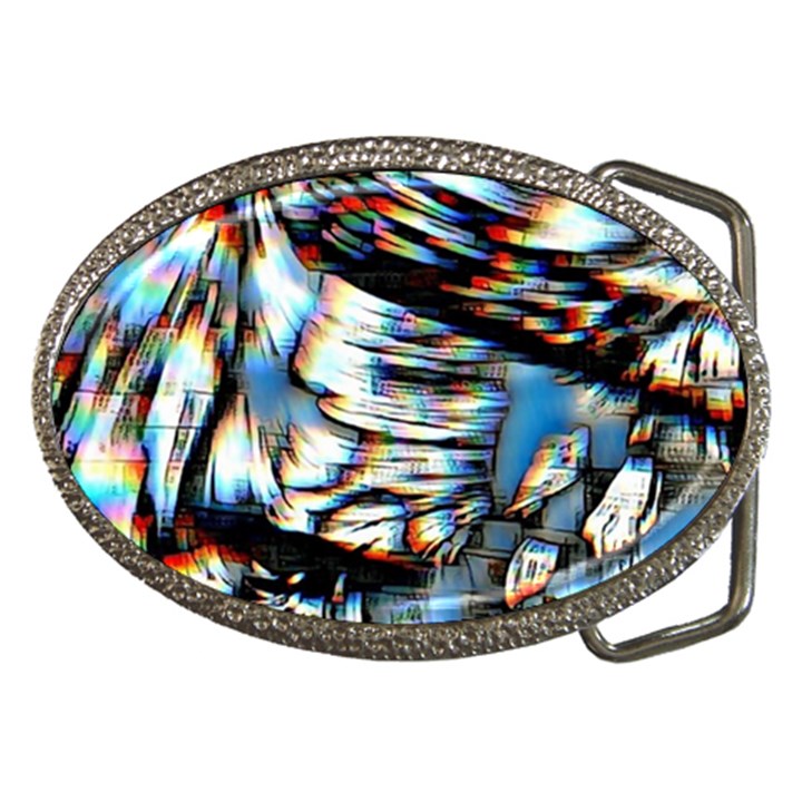 Rainbow Vortex Belt Buckles