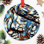 Rainbow Vortex Round Ornament (Two Sides) Front