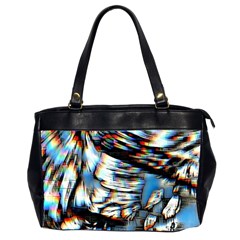 Rainbow Vortex Oversize Office Handbag (2 Sides) by MRNStudios