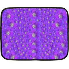 Paradise Flowers In A Peaceful Environment Of Floral Freedom Double Sided Fleece Blanket (Mini) 