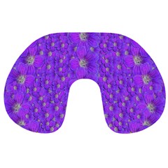 Paradise Flowers In A Peaceful Environment Of Floral Freedom Travel Neck Pillow