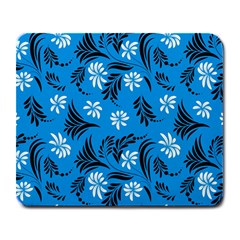 Folk Flowers Art Pattern Floral  Surface Design  Seamless Pattern Large Mousepads by Eskimos