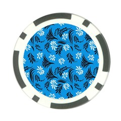 Folk Flowers Art Pattern Floral  Surface Design  Seamless Pattern Poker Chip Card Guard (10 Pack) by Eskimos