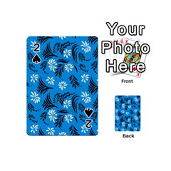 Folk Flowers Art Pattern Floral  Surface Design  Seamless Pattern Playing Cards 54 Designs (mini) by Eskimos