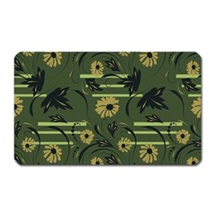 Folk Flowers Art Pattern Floral  Surface Design  Seamless Pattern Magnet (rectangular) by Eskimos