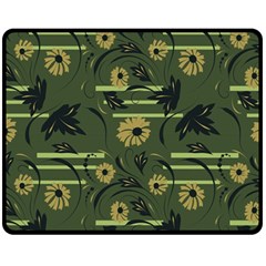 Folk Flowers Art Pattern Floral  Surface Design  Seamless Pattern Fleece Blanket (medium)  by Eskimos