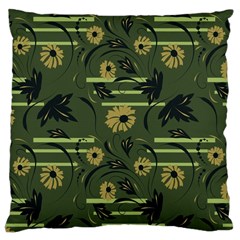 Folk Flowers Art Pattern Floral  Surface Design  Seamless Pattern Large Cushion Case (two Sides) by Eskimos