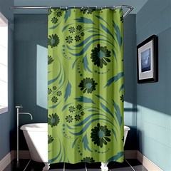 Folk Flowers Art Pattern Shower Curtain 36  X 72  (stall)  by Eskimos