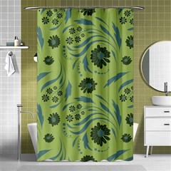 Folk Flowers Art Pattern Shower Curtain 48  X 72  (small)  by Eskimos