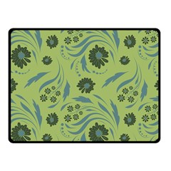 Folk Flowers Art Pattern Double Sided Fleece Blanket (small)  by Eskimos